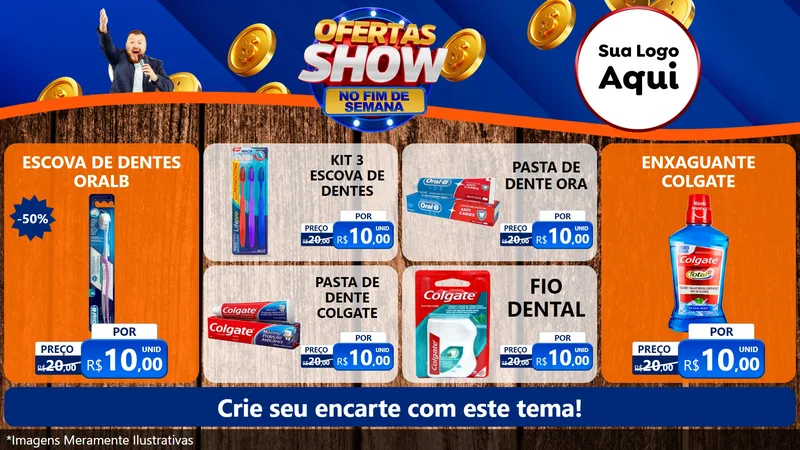 Modelo de TV para TV Horizontal com o tema Ofertas Show No Fim De Semana para Higiene Pessoal