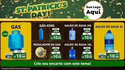 Modelo de TV para TV Horizontal com o tema St Patriks Day para Água e gás
