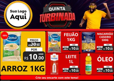 Modelo de Encarte para Encarte A4 Horizontal com o tema Quinta Turbinada para Supermercado