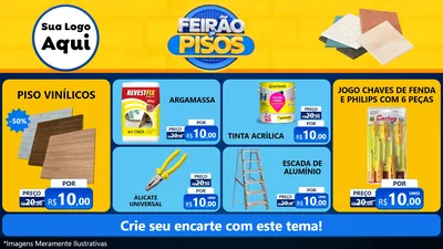 Modelo de TV para TV Horizontal com o tema Feirão de Pisos para Material para Construção