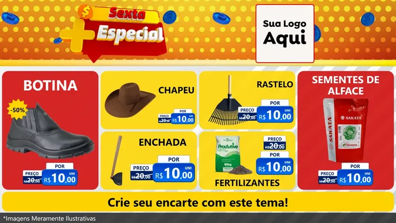 Modelo de TV para TV Horizontal com o tema Sexta Mais Especial para Agropecuária