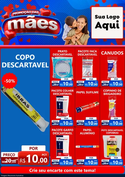 Modelo de Encarte para Encarte A4 Vertical com o tema Promoção das Mães para Embalagens