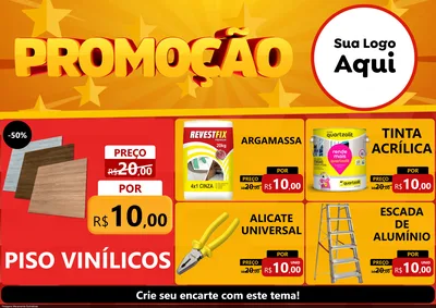 Modelo de Encarte para Encarte A4 Horizontal com o tema Promoção para Material para Construção