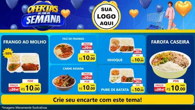Modelo de TV para TV Horizontal com o tema Ofertas de Fim de Semana para Restaurante