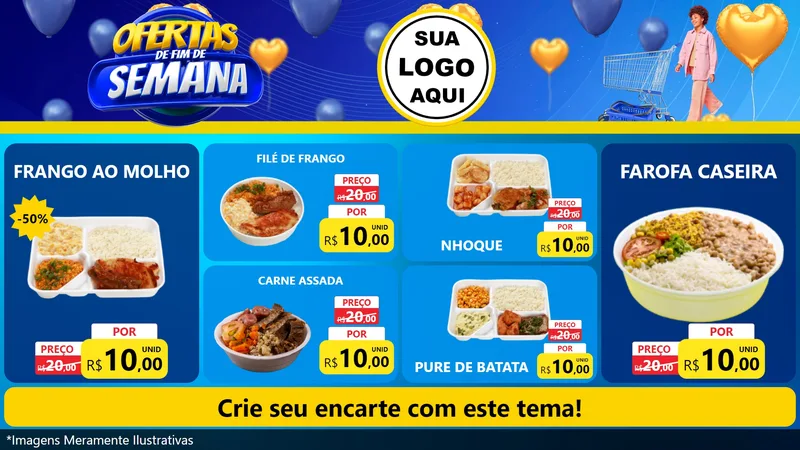 Modelo de TV para TV Horizontal com o tema Ofertas de Fim de Semana para Restaurante