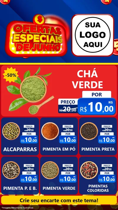 Modelo de Rede Social para Stories com o tema Ofertas Especiais de Junho para Produtos Naturais