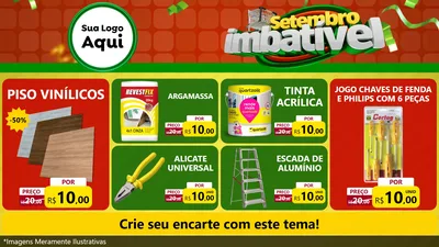 Modelo de TV para TV Horizontal com o tema Setembro Imbatível para Material para Construção