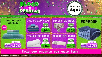 Modelo de TV para TV Horizontal com o tema Bloco de Ofertas para Cama, Mesa e Banho