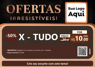 Modelo de Cartaz para Cartaz A4 Horizontal com o tema Ofertas Irresistíveis! para Hamburgueria