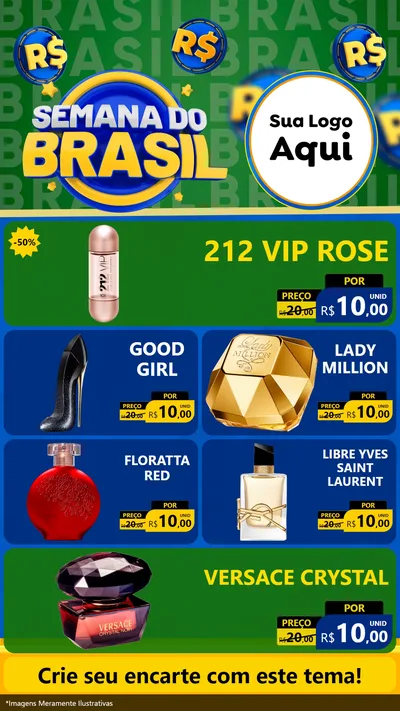 Modelo de TV para TV Vertical com o tema Semana Do Brasil para Perfumes