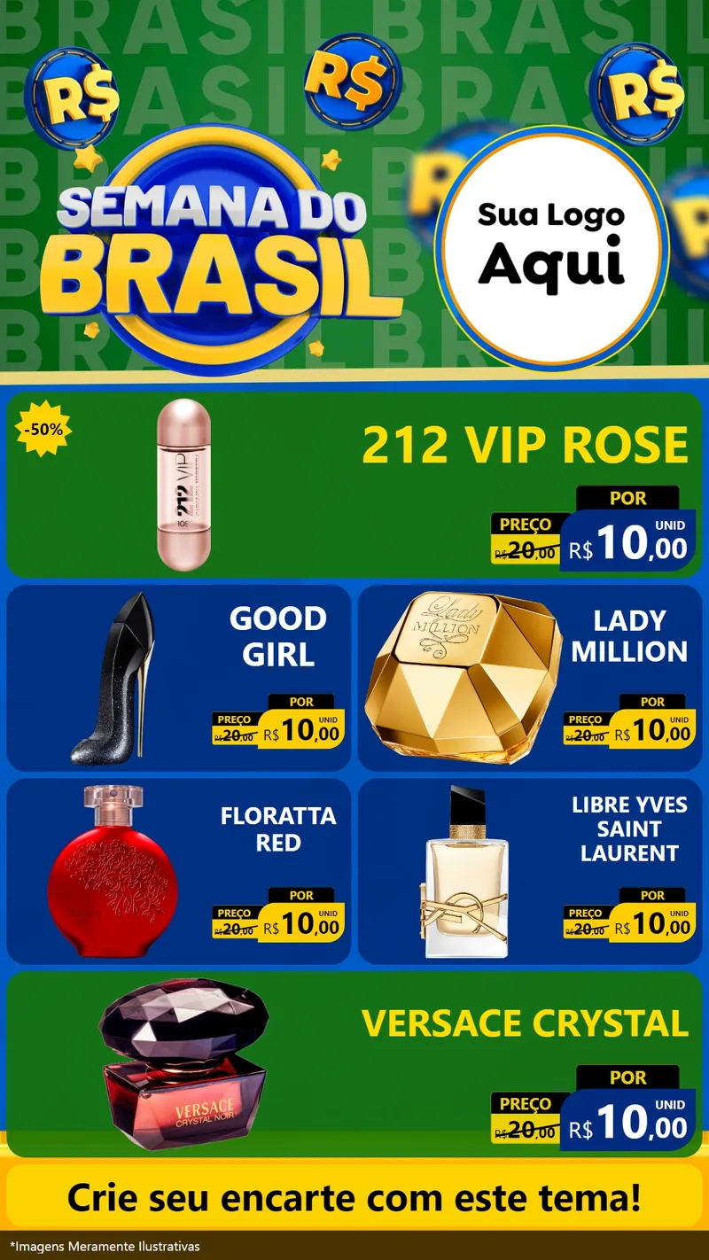Modelo de TV para TV Vertical com o tema Semana Do Brasil para Perfumes