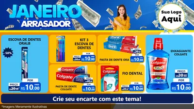 Modelo de TV para TV Horizontal com o tema Janeiro Arrasador para Higiene Pessoal