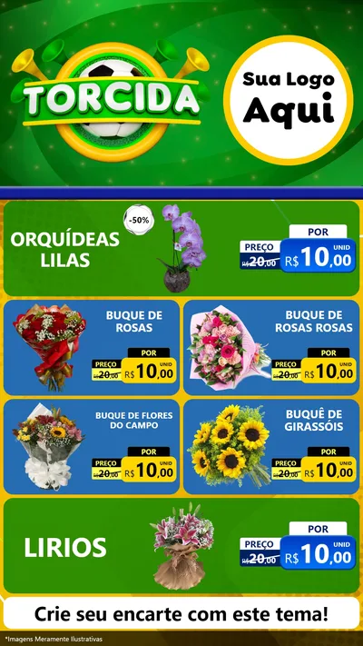 Modelo de TV para TV Vertical com o tema Torcida para Floricultura e jardim
