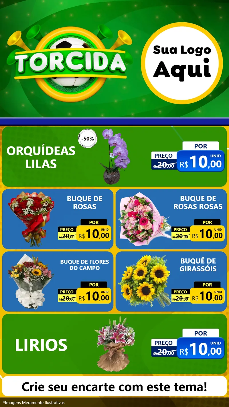 Modelo de TV para TV Vertical com o tema Torcida para Floricultura e jardim
