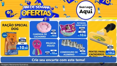 Modelo de TV para TV Horizontal com o tema Fim de Semana de Ofertas para Pet Shop