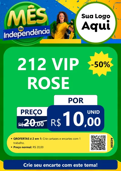 Modelo de Cartaz para Cartaz A4 Vertical com o tema Mês da Independência para Perfumes
