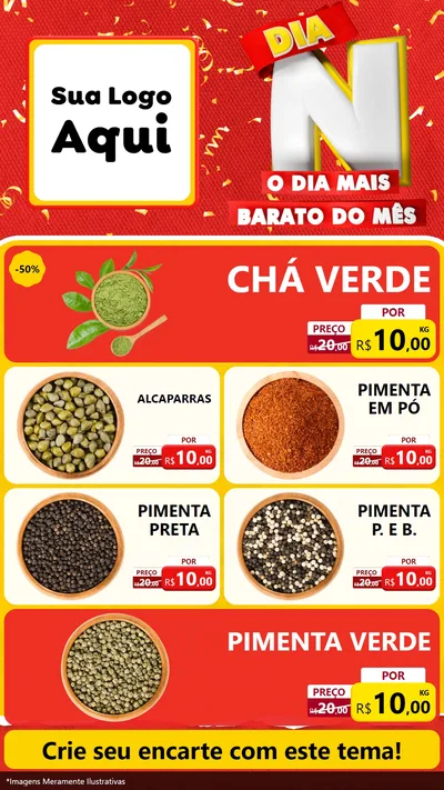 Modelo de TV para TV Vertical com o tema Dia N o Dia Mais Barato do Mês para Produtos Naturais