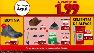 Modelo de TV para TV Horizontal com o tema A Partir de Um e Noventa e Nove - 1,99 para Agropecuária
