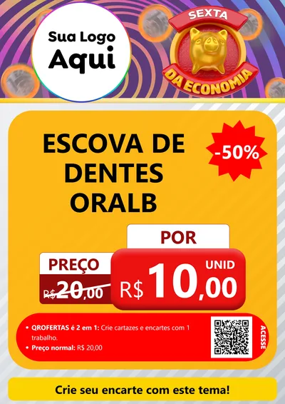 Modelo de Cartaz para Cartaz A4 Vertical com o tema Sexta da Economia para Higiene Pessoal