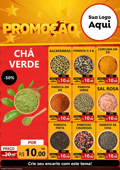 Modelo de Encarte para Encarte A4 Vertical com o tema Promoção para Produtos Naturais