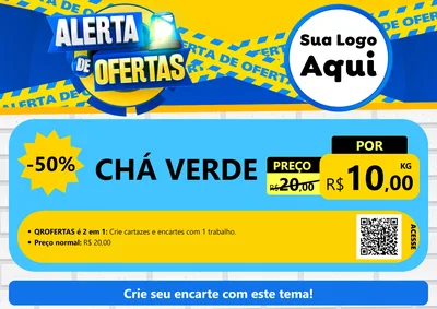 Modelo de Cartaz para Cartaz A4 Horizontal com o tema Alerta de Ofertas para Produtos Naturais
