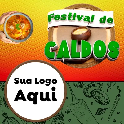Modelo de Rede Social para Feed Facebook com o tema Festival de Caldos