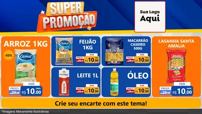 Modelo de TV para TV Horizontal com o tema Super Promoção para Supermercado