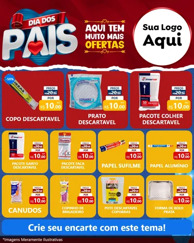 Modelo de Rede Social para Feed Instagram com o tema Dia dos Pais para Embalagens