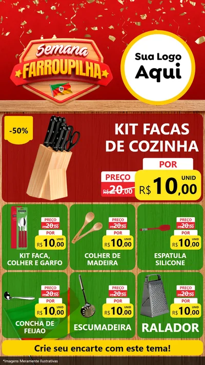 Modelo de Rede Social para Stories com o tema Semana Farroupilha para Utilidades Domésticas