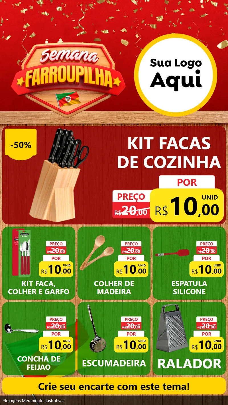 Modelo de Rede Social para Stories com o tema Semana Farroupilha para Utilidades Domésticas