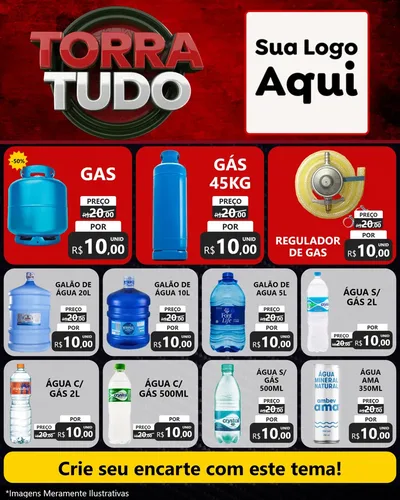 Modelo de Rede Social para Feed Instagram com o tema Torra Tudo para Água e gás
