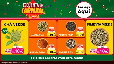 Modelo de TV para TV Horizontal com o tema Esquenta de Carnaval para Produtos Naturais