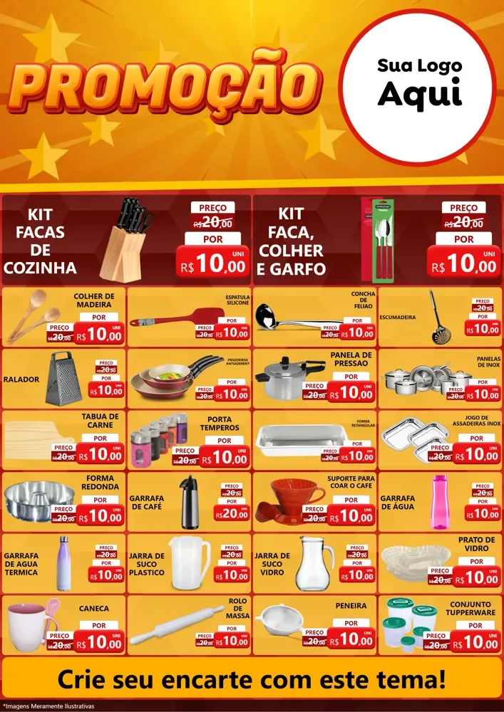 Modelo de Encarte para Encarte A4 Vertical com o tema Promoção para Utilidades Domésticas