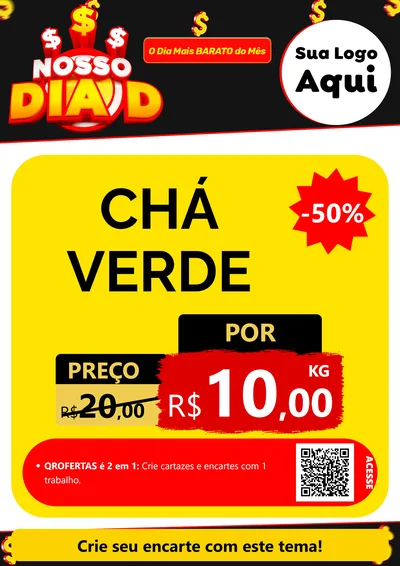 Modelo de Cartaz para Cartaz A4 Vertical com o tema Nosso Dia D para Produtos Naturais