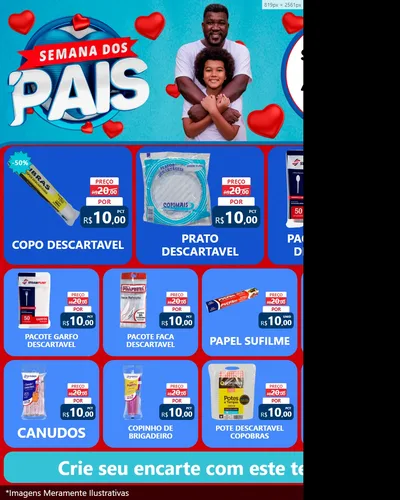 Modelo de Rede Social para Feed Instagram com o tema Semana Dos Pais para Embalagens
