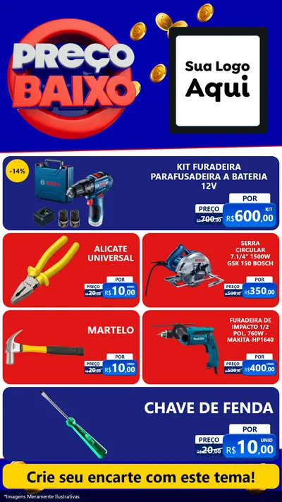 Modelo de TV para TV Vertical com o tema Preço Baixo para Maquinas e Ferramentas