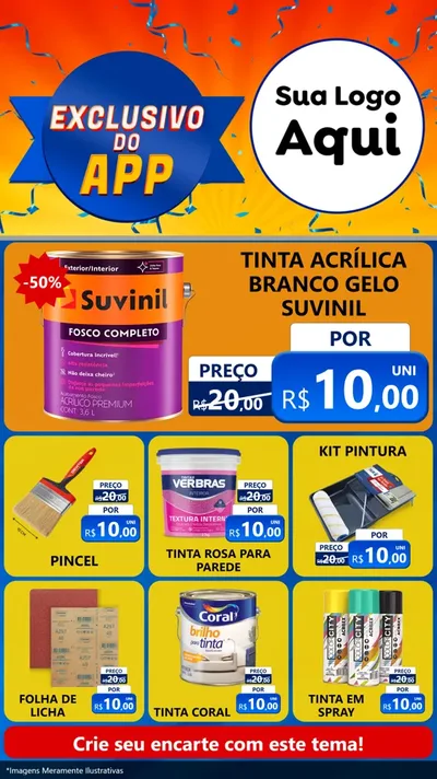 Modelo de Rede Social para Stories com o tema Exclusivo do Aplicativo para Tintas e Ferramentas