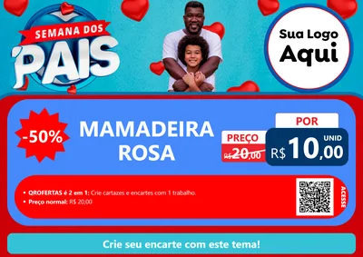 Modelo de Cartaz para Cartaz A4 Horizontal com o tema Semana Dos Pais para Bebês