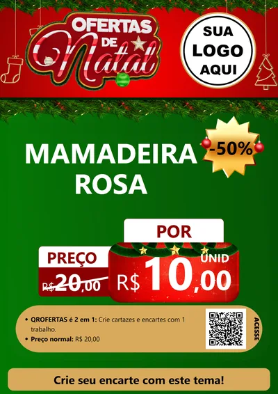 Modelo de Cartaz para Cartaz A4 Vertical com o tema Ofertas de Natal para Bebês