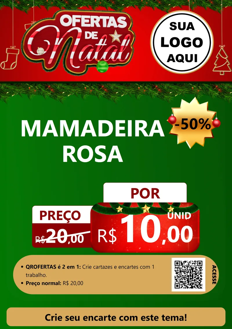 Modelo de Cartaz para Cartaz A4 Vertical com o tema Ofertas de Natal para Bebês
