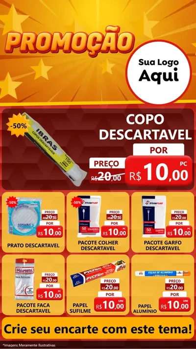 Modelo de Rede Social para Stories com o tema Promoção para Embalagens