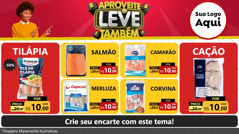 Modelo de TV para TV Horizontal com o tema Aproveite e Leve Também para Peixaria