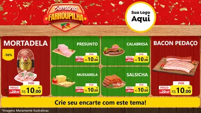 Modelo de TV para TV Horizontal com o tema Semana Farroupilha para Frios e Laticínios