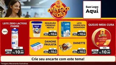 Modelo de TV para TV Horizontal com o tema Ofertaço Do Dia para Frios e Laticínios