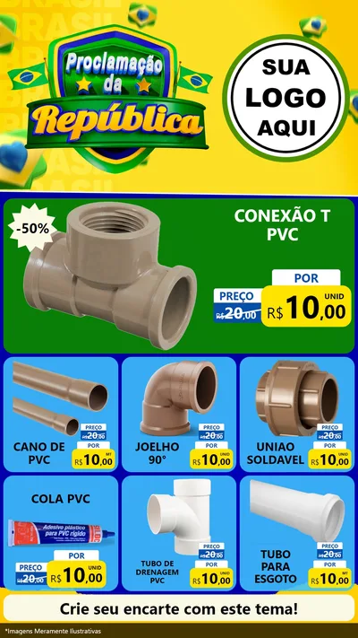 Modelo de Rede Social para Stories com o tema Proclamação da República para Tubos e conexões