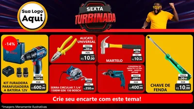 Modelo de TV para TV Horizontal com o tema Sexta Turbinada para Maquinas e Ferramentas