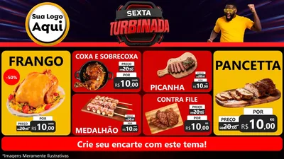 Modelo de TV para TV Horizontal com o tema Sexta Turbinada para Assados