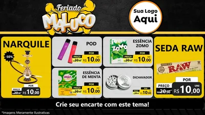 Modelo de TV para TV Horizontal com o tema Feriado Maluco para Tabacaria