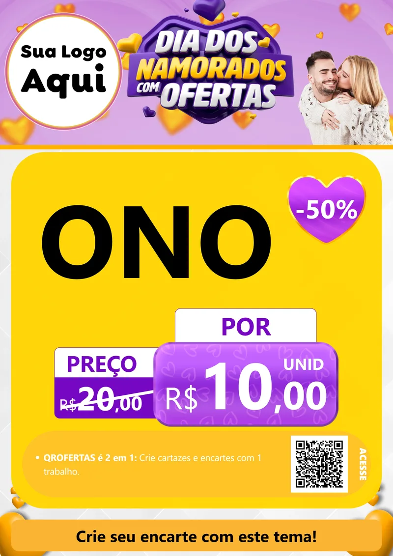 Modelo de Cartaz para Cartaz A4 Vertical com o tema Dia Dos Namorados Com Ofertas para Óticas