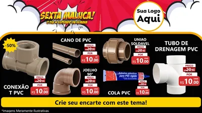 Modelo de TV para TV Horizontal com o tema Sexta Maluca! para Tubos e conexões
